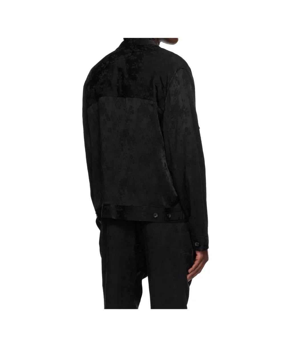 Floral-Embossed Jacket