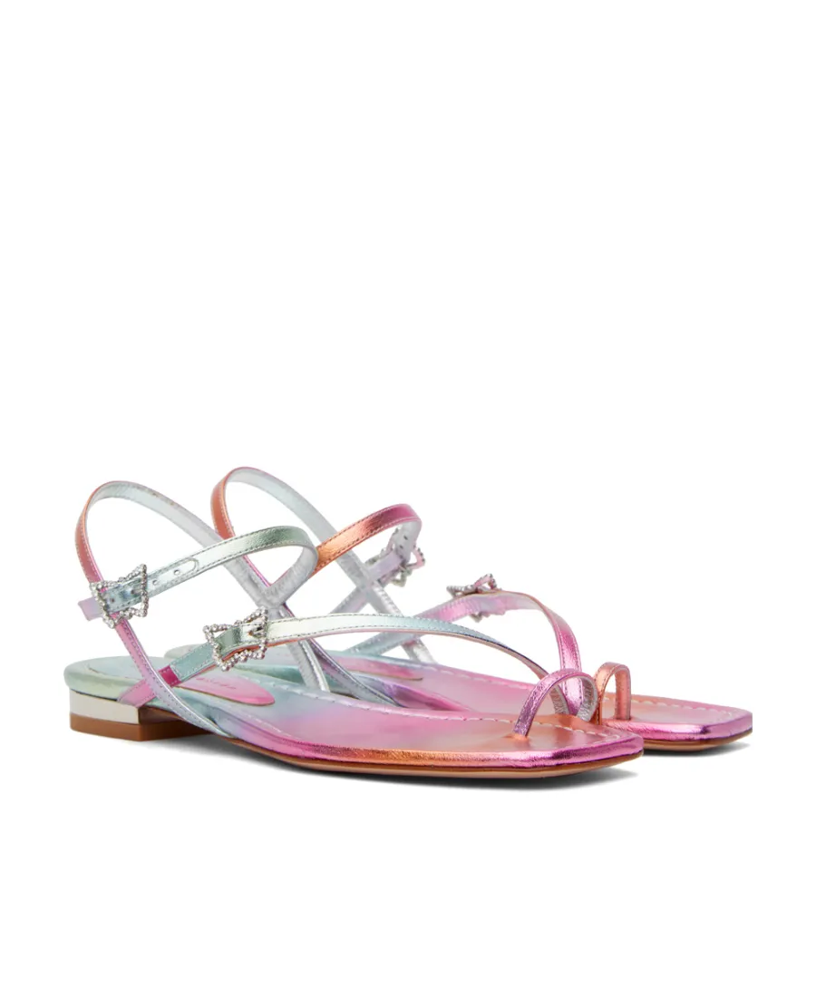 Butterfly Pattern Flat-Soled Sandals