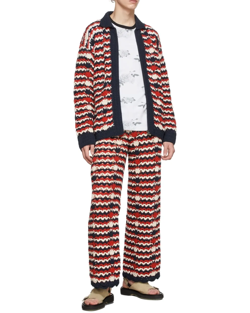 Striped Crochet Pants