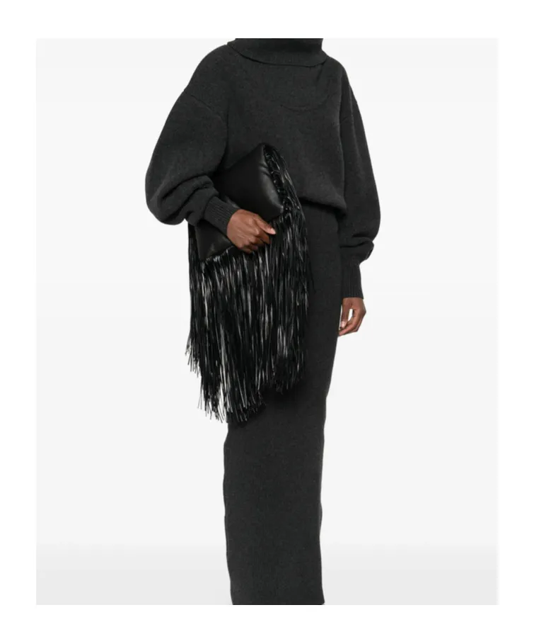 Soffy Fringed Top Handle Bag