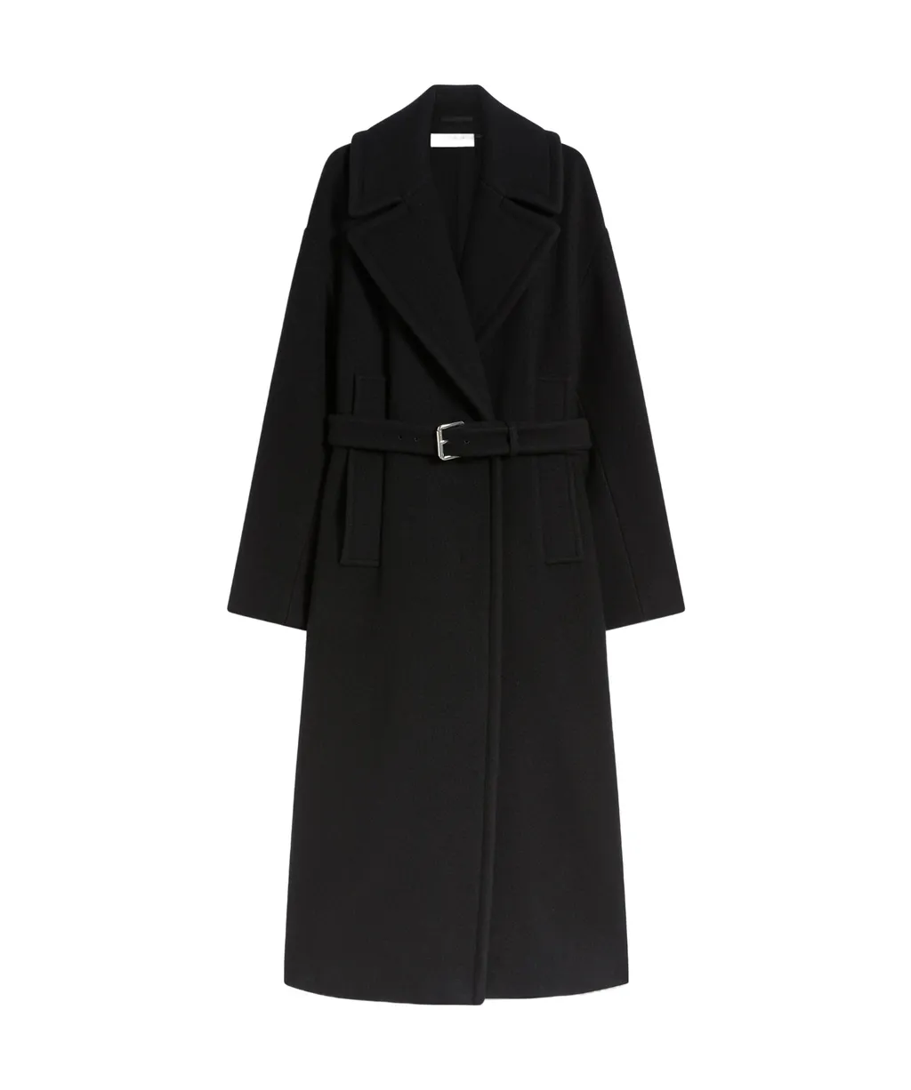 Zebra Belted Long Coat