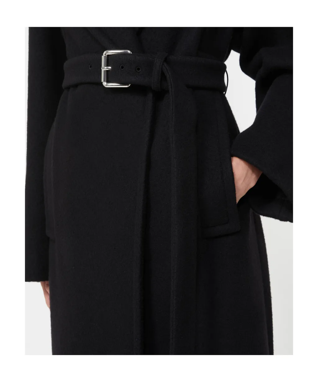 Zebra Belted Long Coat