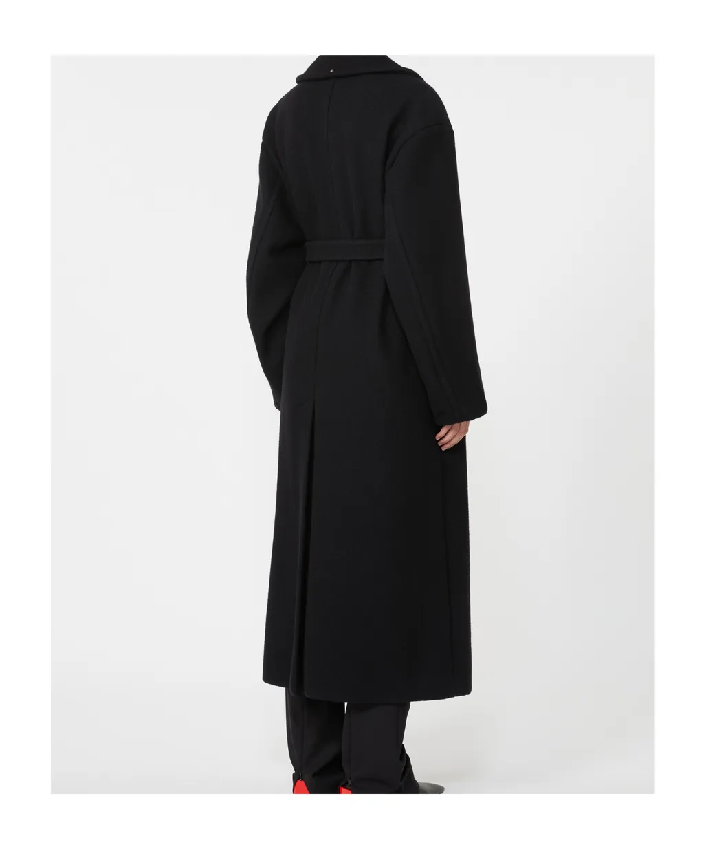 Zebra Belted Long Coat