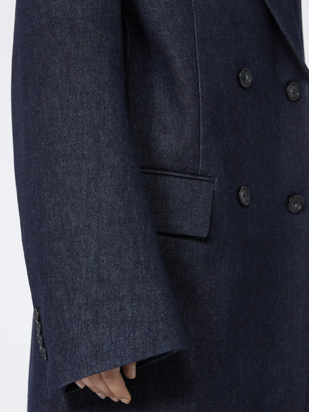 Wide-Fit Denim Blazer
