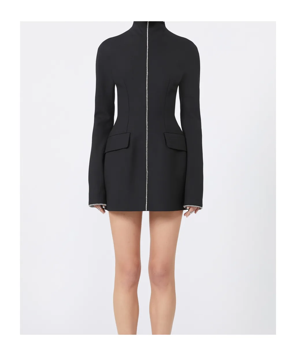 Tefrite Embellished Long-Sleeved Dress