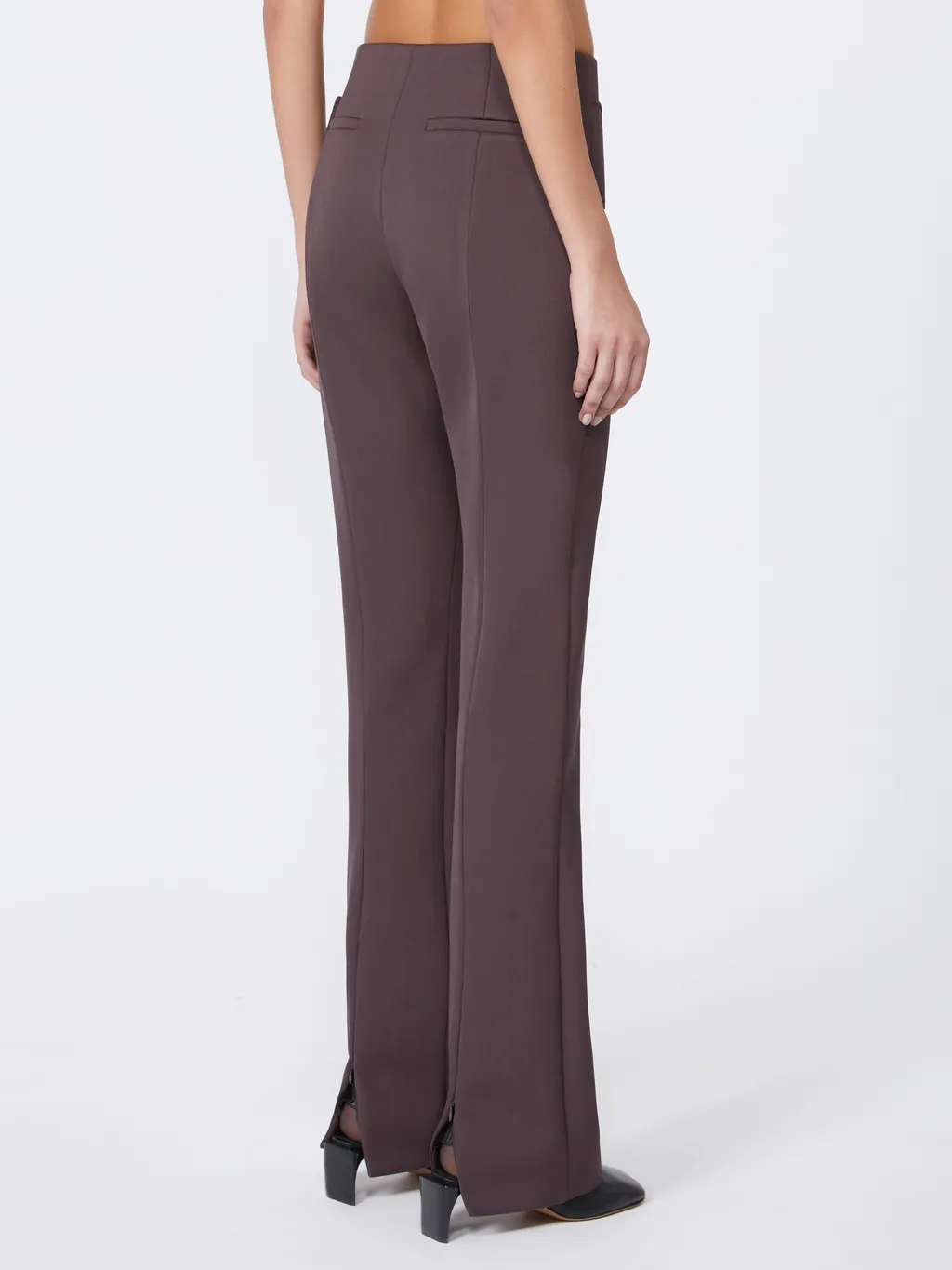 Slim Trousers With Asymmetrical Belt