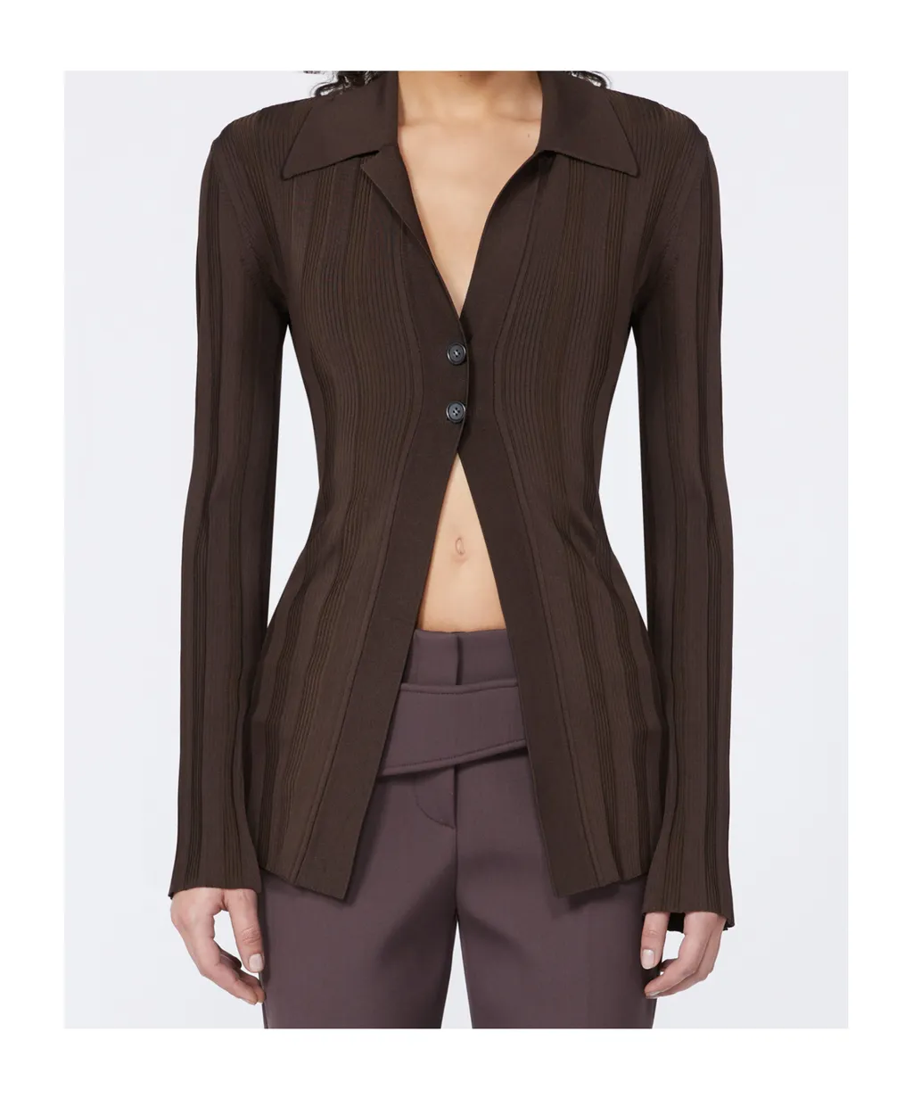 Shiny Viscose Cardigan