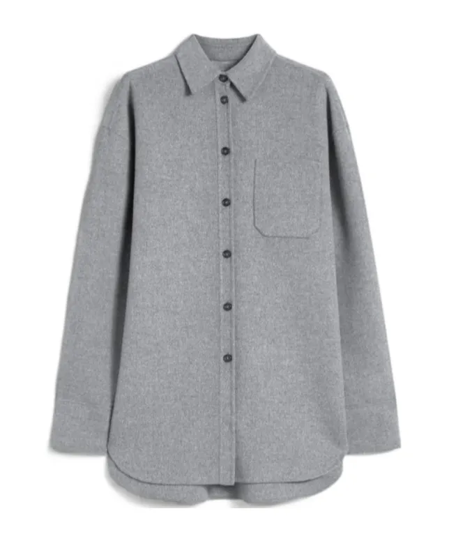 Long-Sleeve Wool Shirt