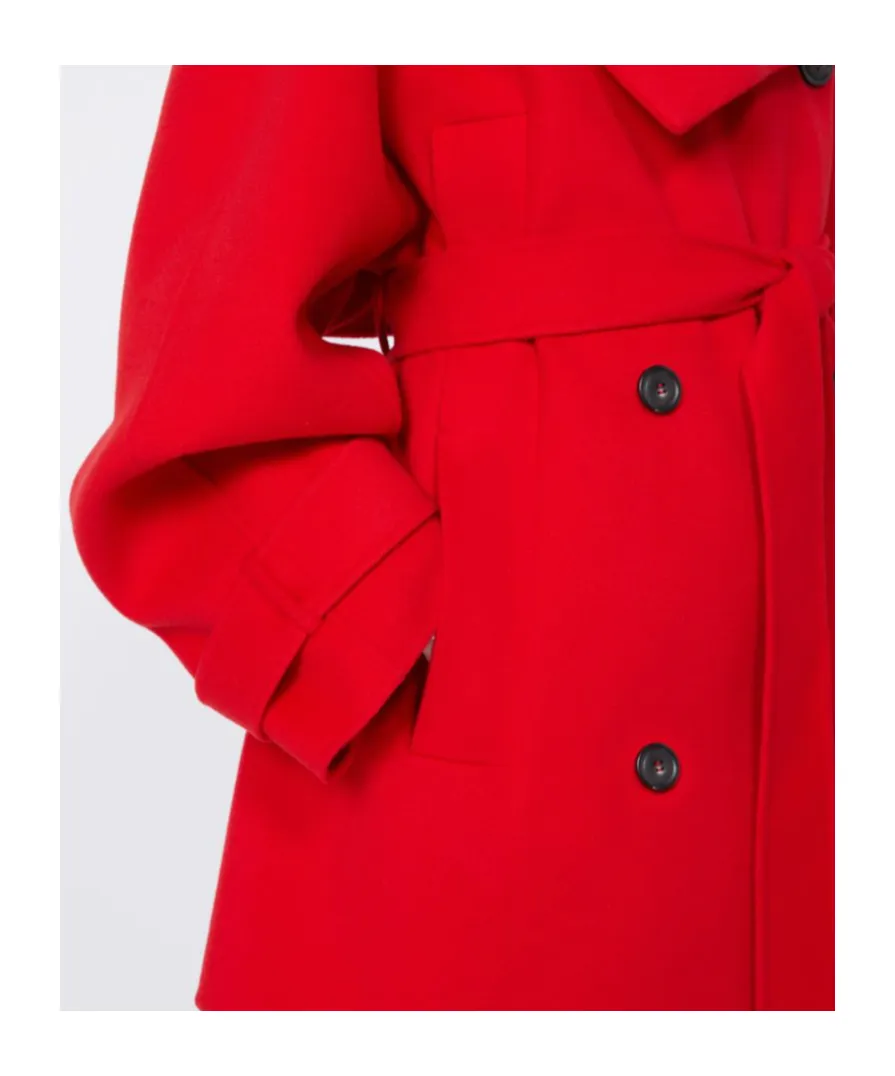 Double-Breasted Belted Coat