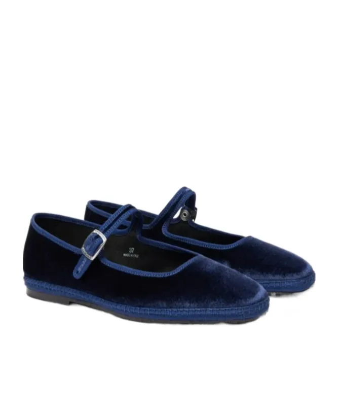 Petra Velvet Mary Jane Flats