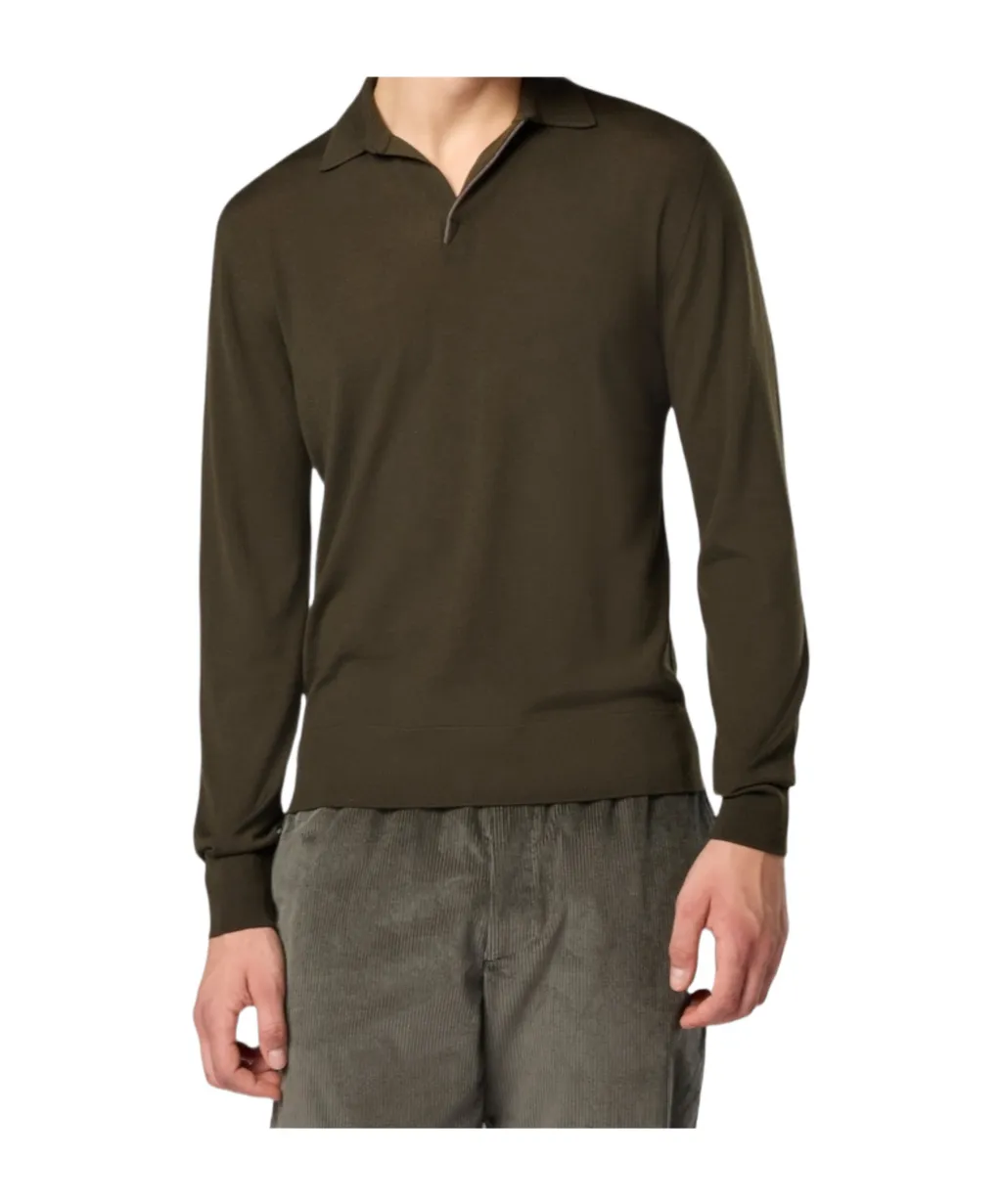 Long-Sleeved Polo Shirt