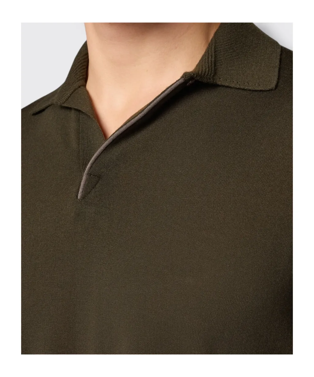 Long-Sleeved Polo Shirt