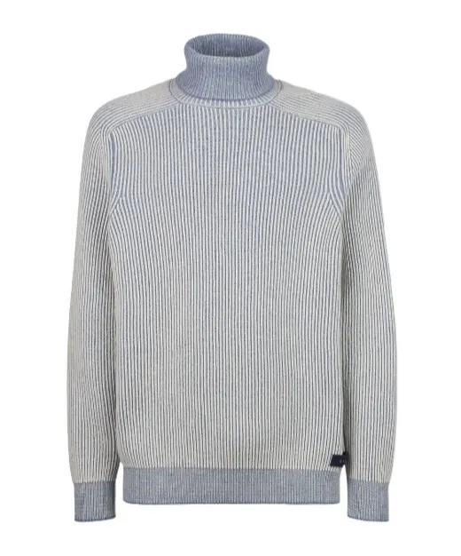 Roll Neck Ribbed Cashmere Jumper