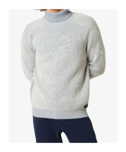 Roll Neck Ribbed Cashmere Jumper