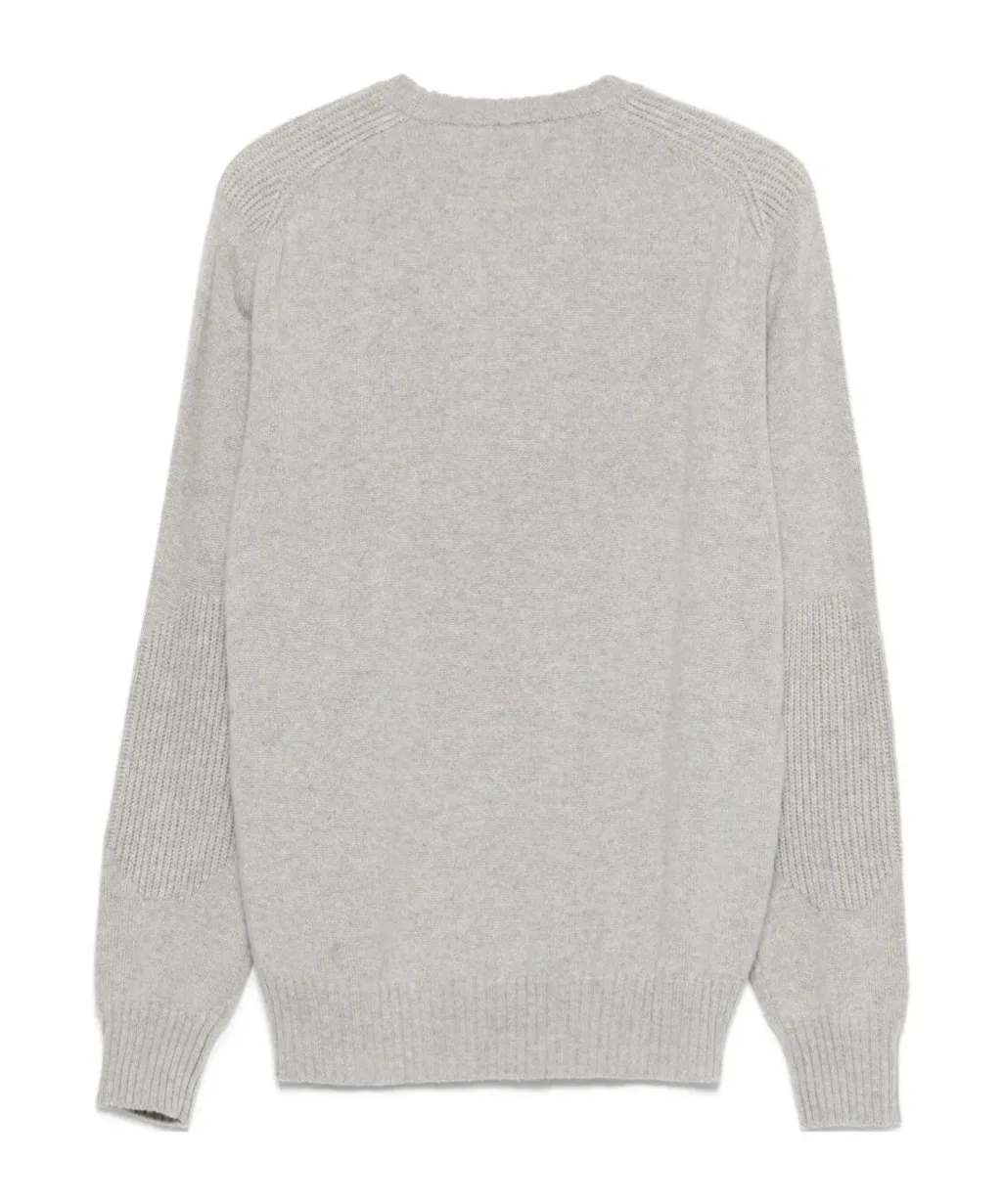 Ribbed-Panel Sweater