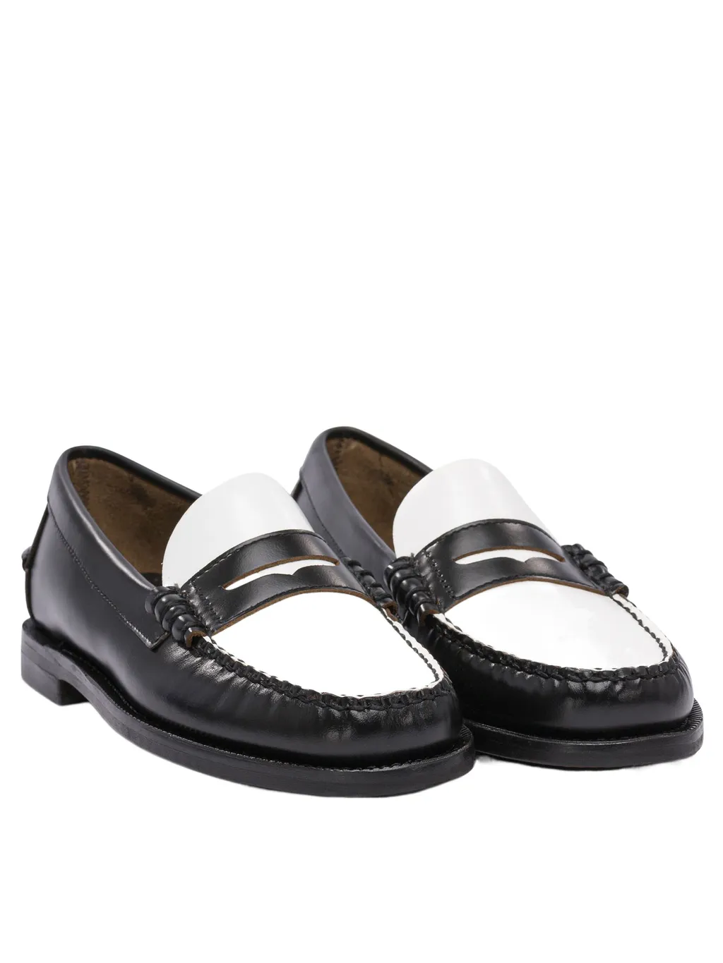 Two-Tone Leather Loafers