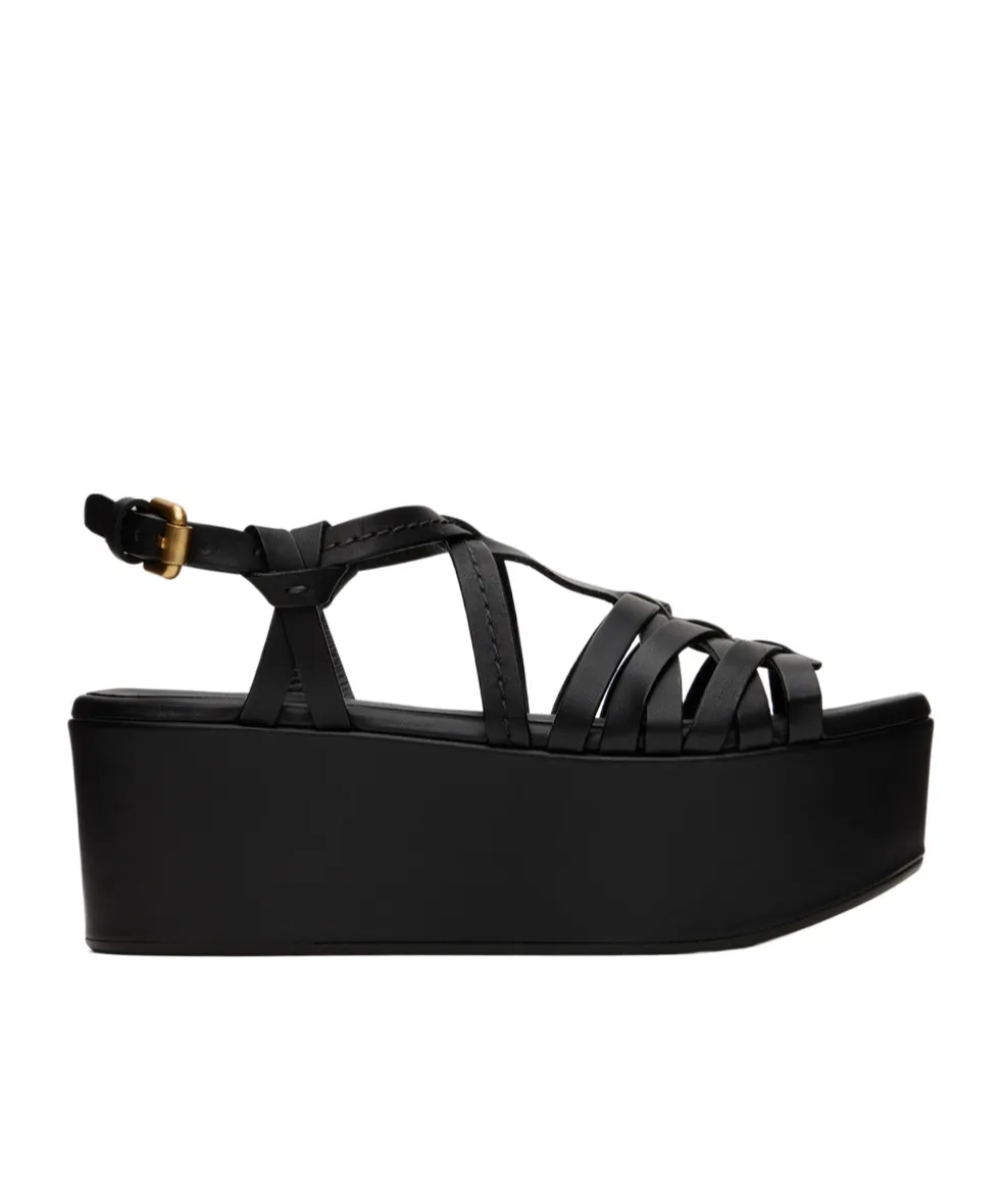 Sierra Cross-Strap High-Heeled Sandals