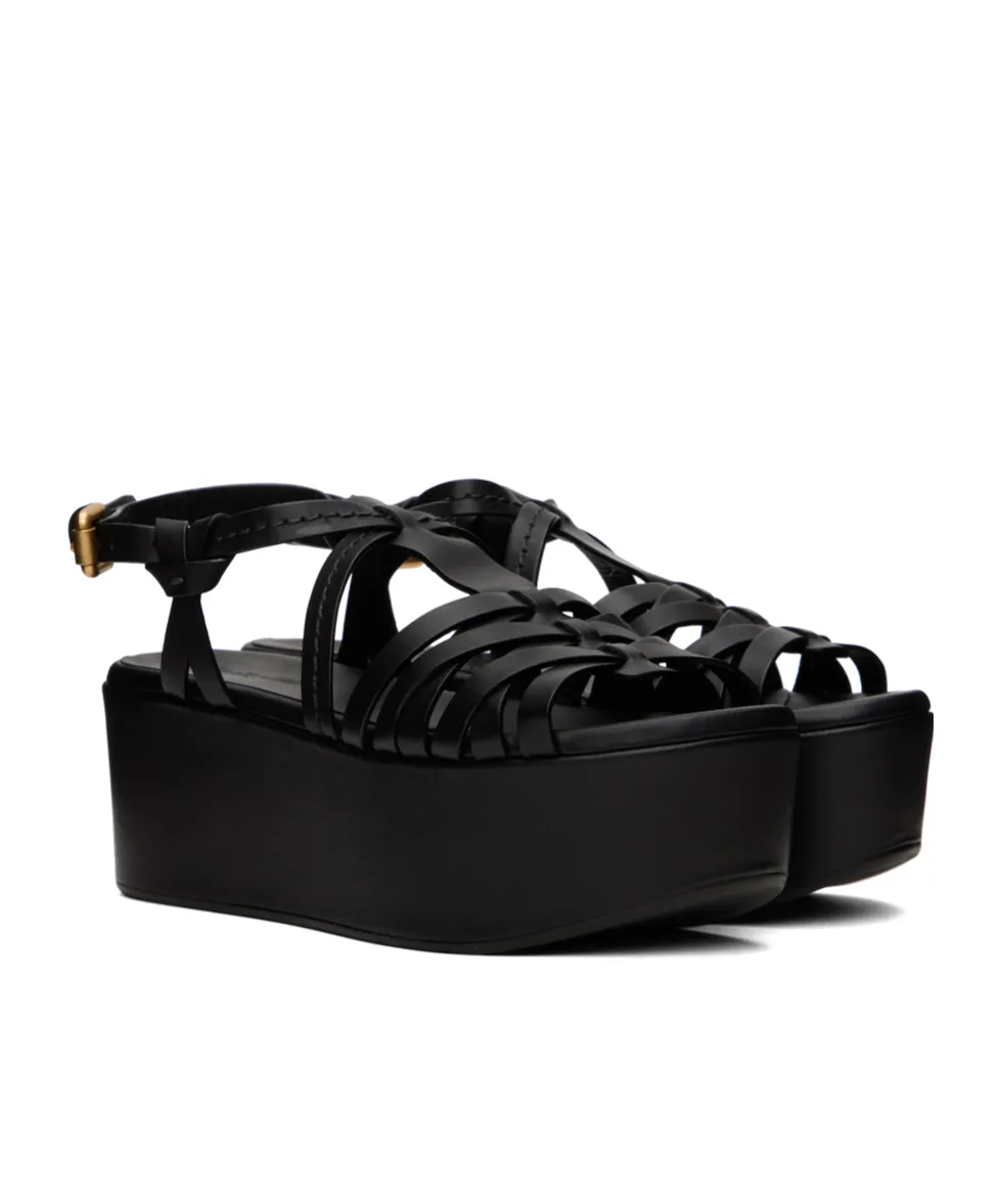 Sierra Cross-Strap High-Heeled Sandals
