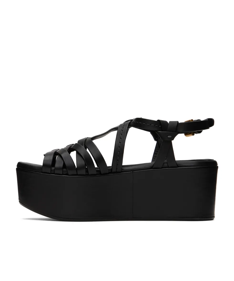 Sierra Cross-Strap High-Heeled Sandals