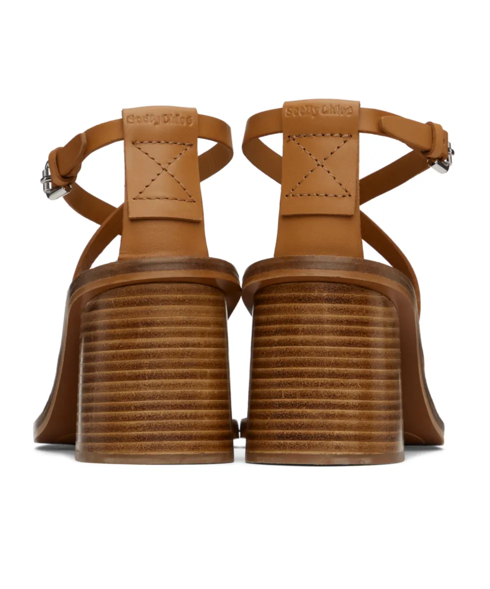Lynette Cross-Belted High-Heeled Sandals