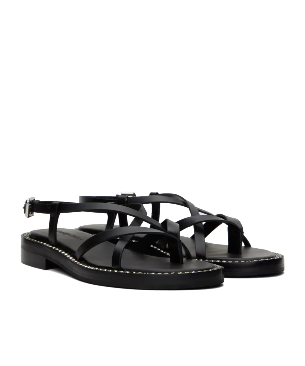 Lynette Cross-Strap Flat Sandals