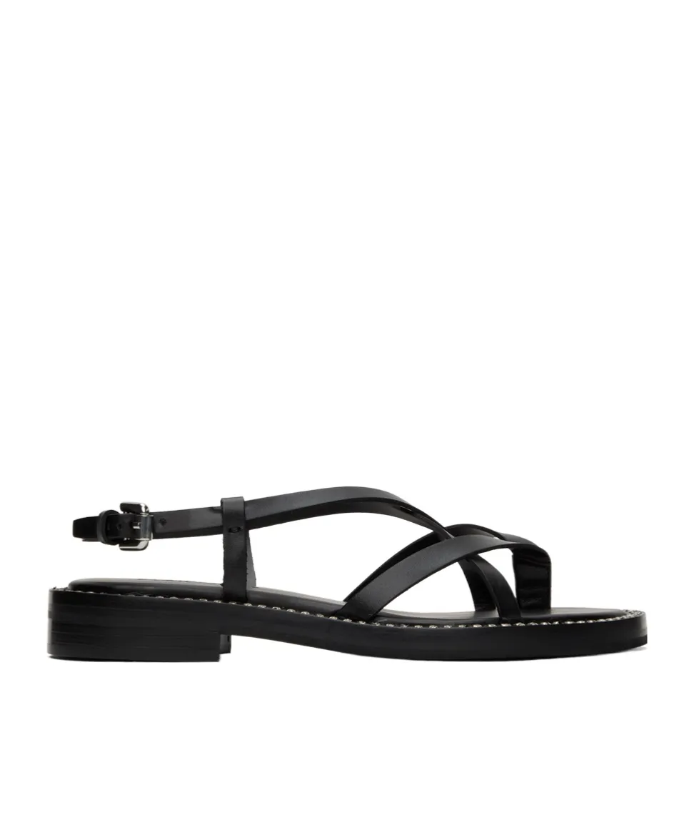 Lynette Cross-Strap Flat Sandals