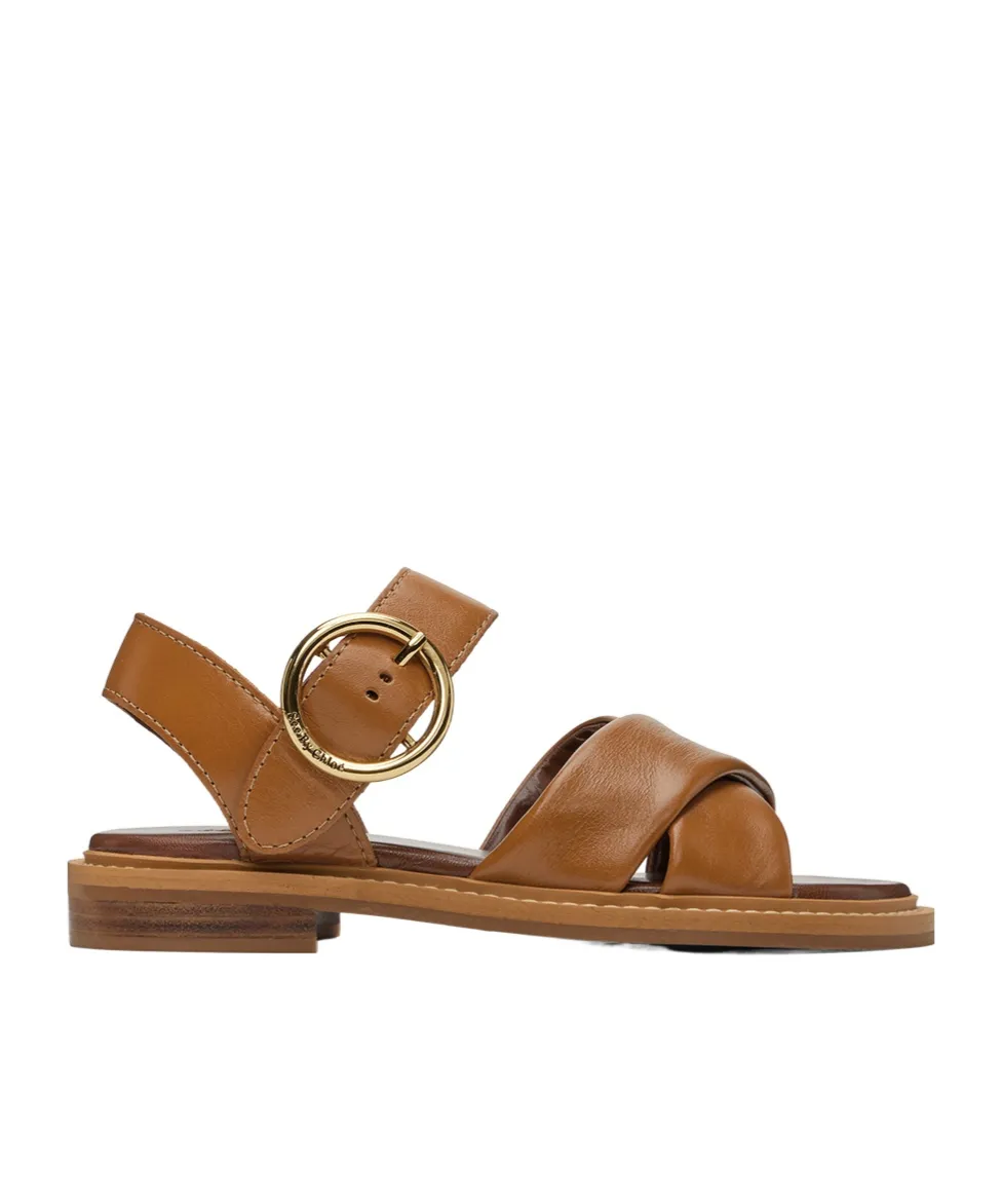 Lyna Cross-Strap Flat Sandals