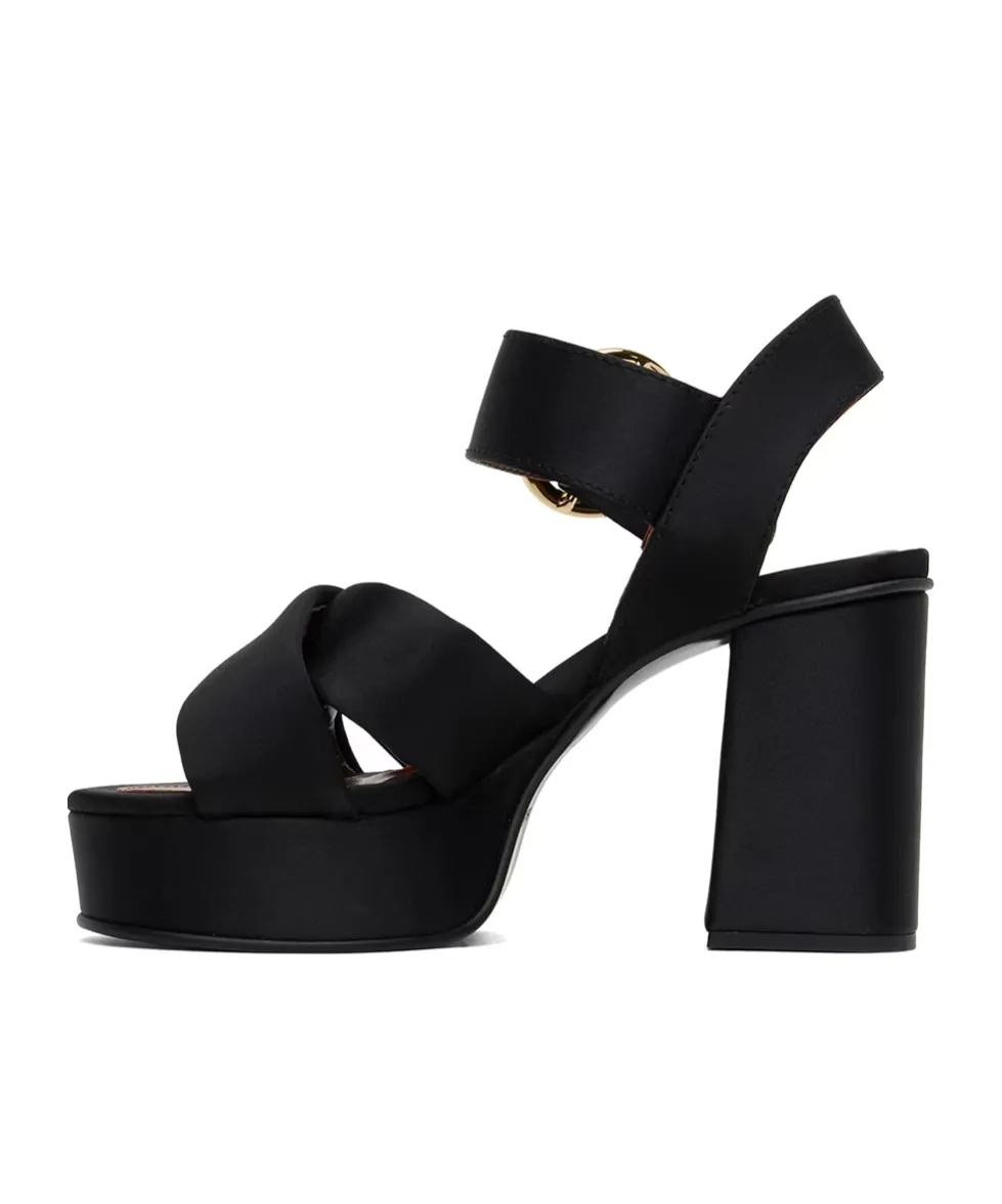 Lyna Cross-Strap High-Heeled Sandals