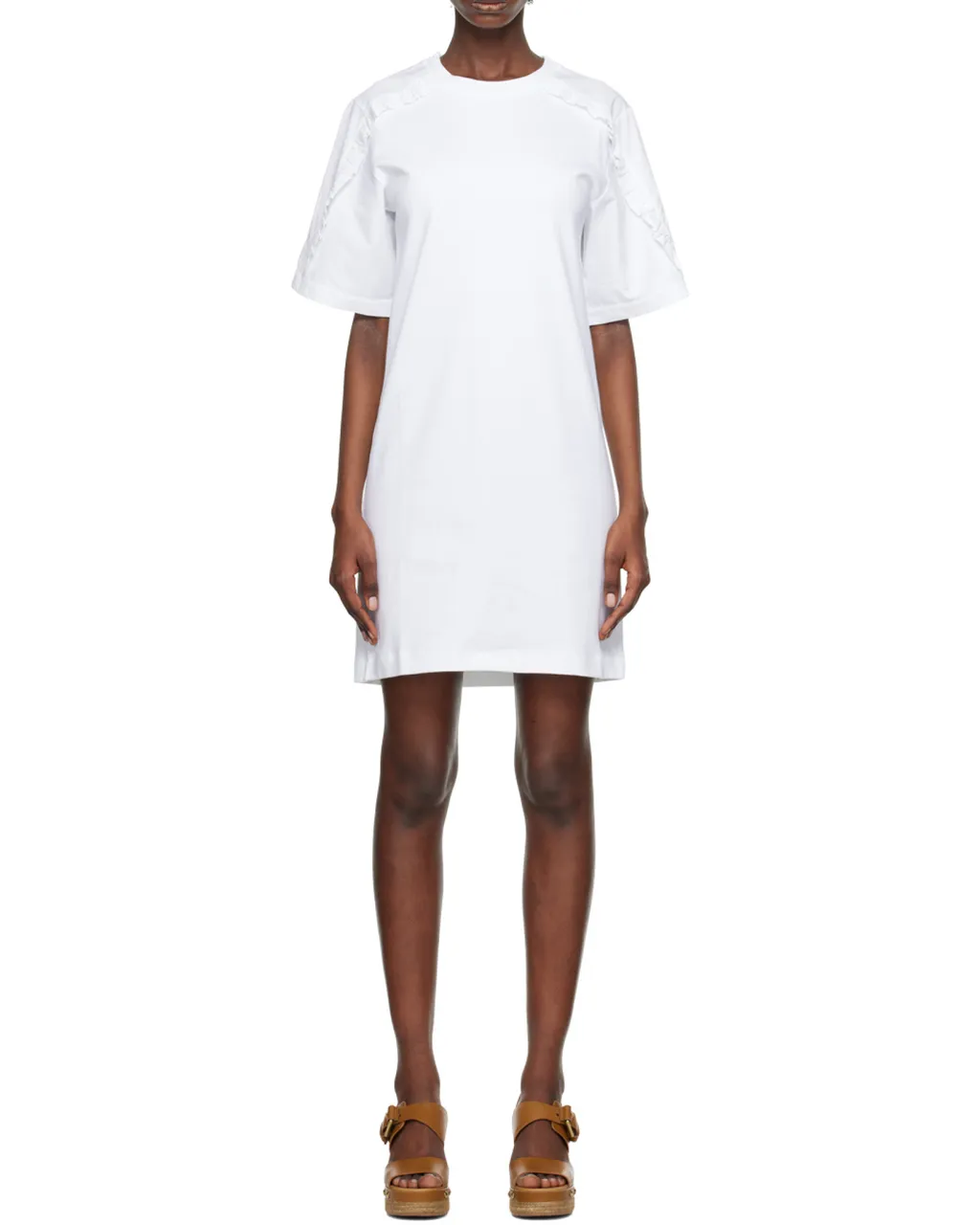 Ruffled-Detailing T-Shirt Dress