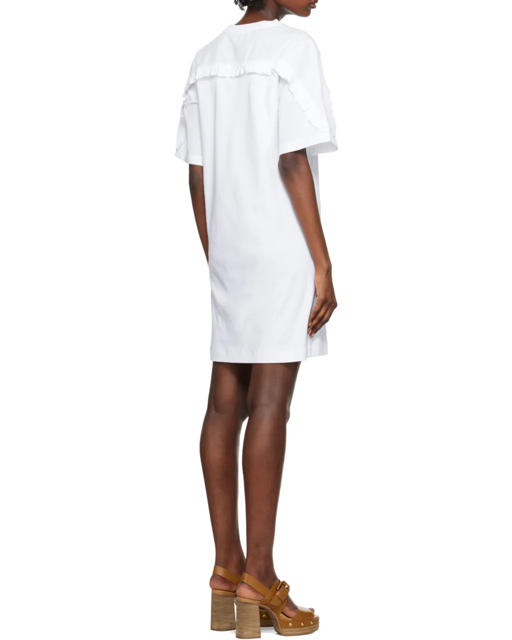 Ruffled-Detailing T-Shirt Dress