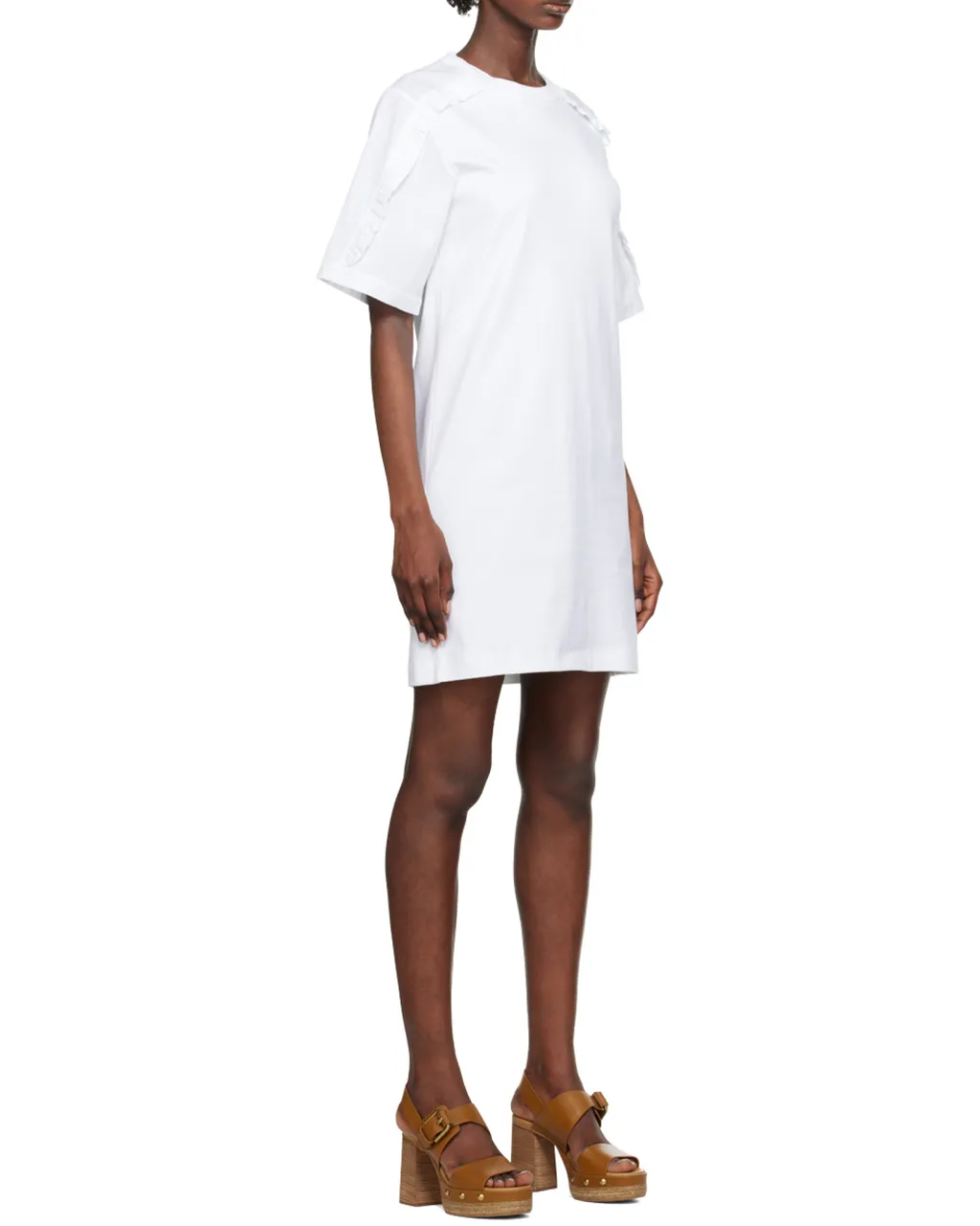 Ruffled-Detailing T-Shirt Dress