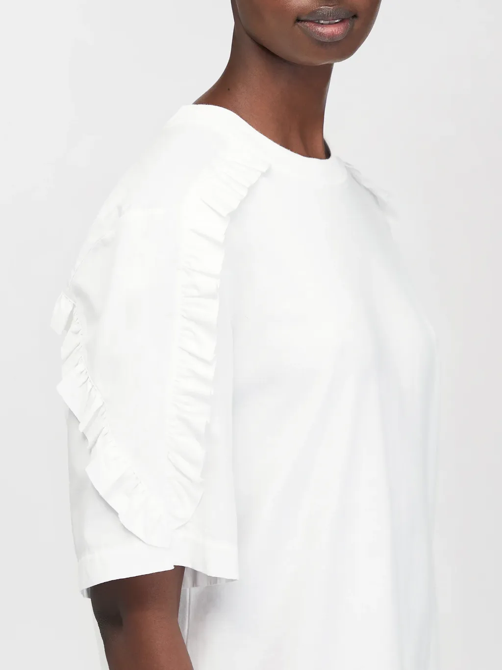 Ruffled-Detailing T-Shirt Dress