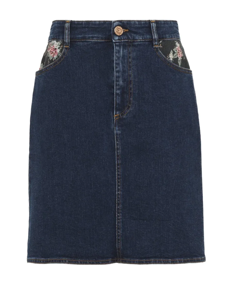 Logo Denim Skirt