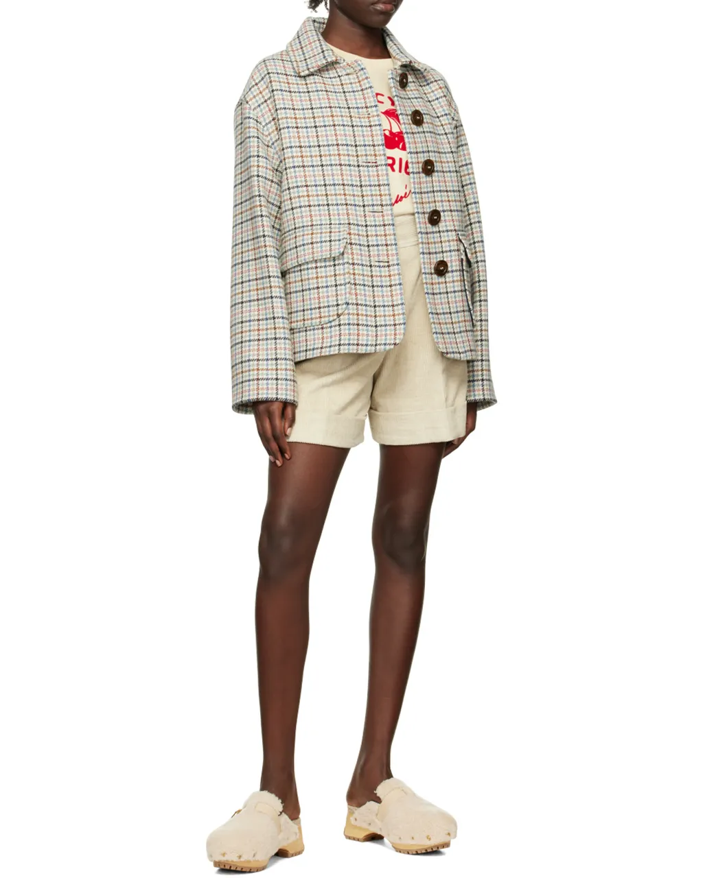 High-Waisted Corduroy Shorts