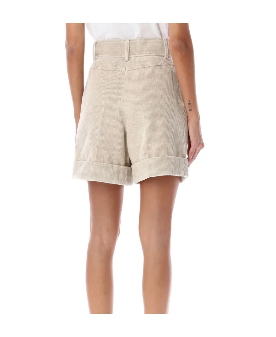 High-Waisted Corduroy Shorts