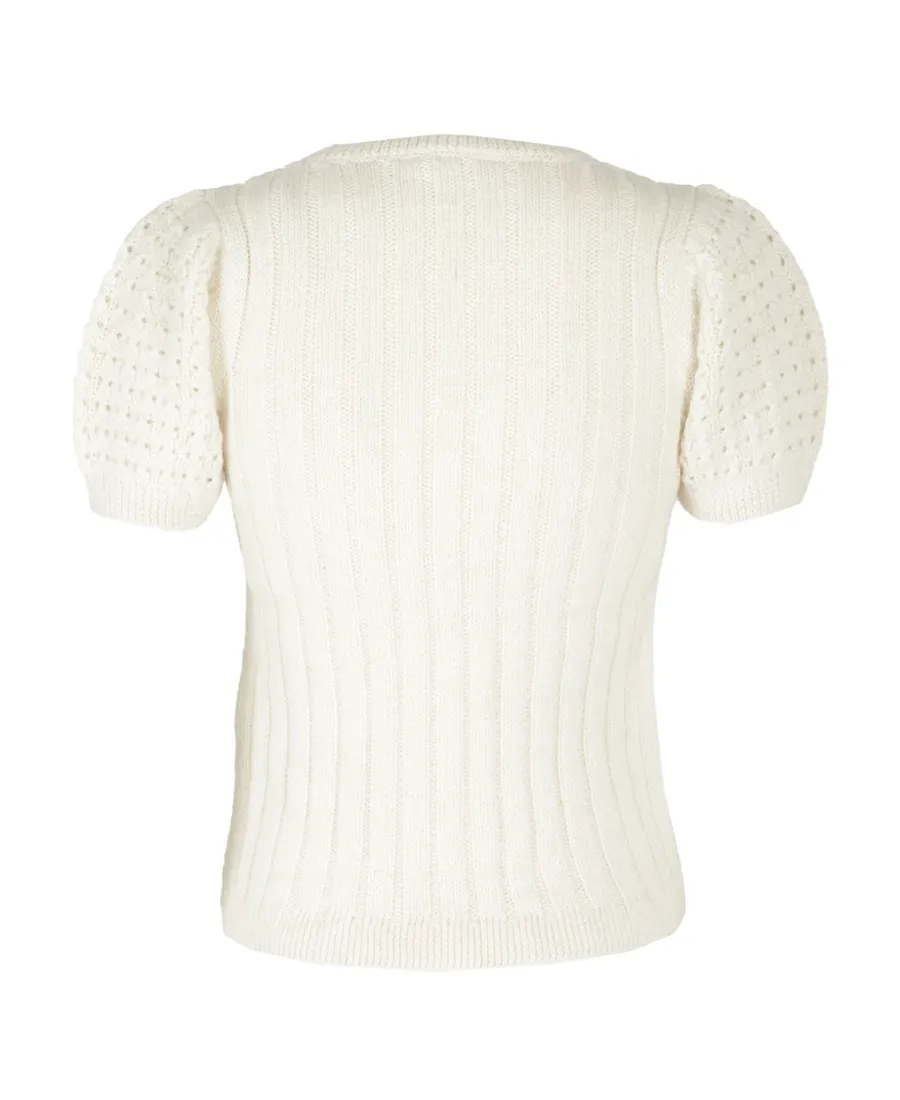 Crocheted Short-Sleeve Jumper