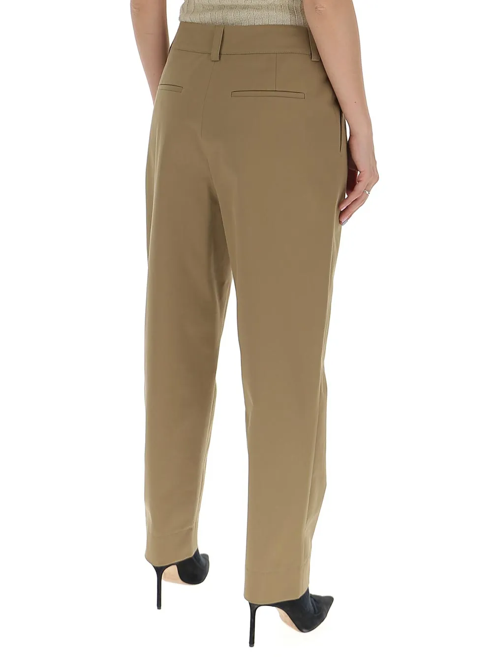 High-Waist Straight Trousers