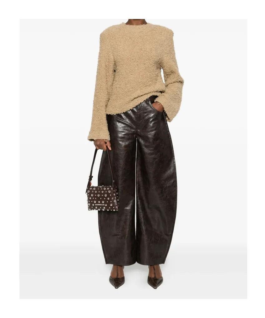 Leather Flared Trousers