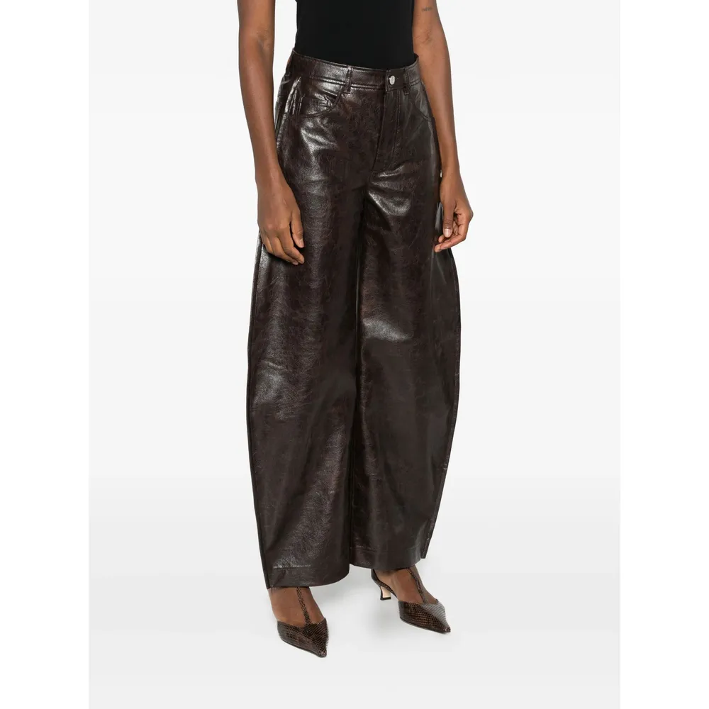 Leather Flared Trousers