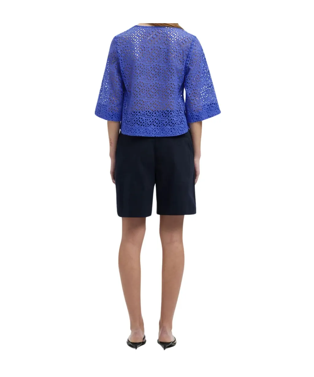 Eyelet V-Neck Top