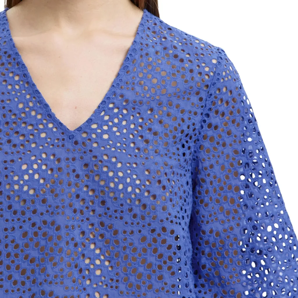 Eyelet V-Neck Top