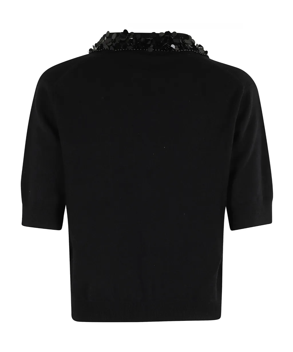 Short Sleeve Ribbed Sweater