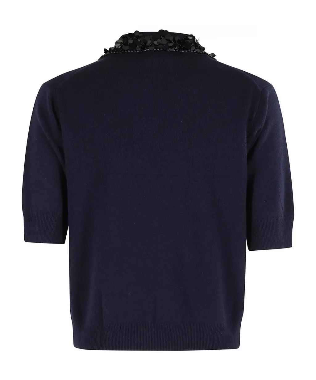Short Sleeve Ribbed Sweater