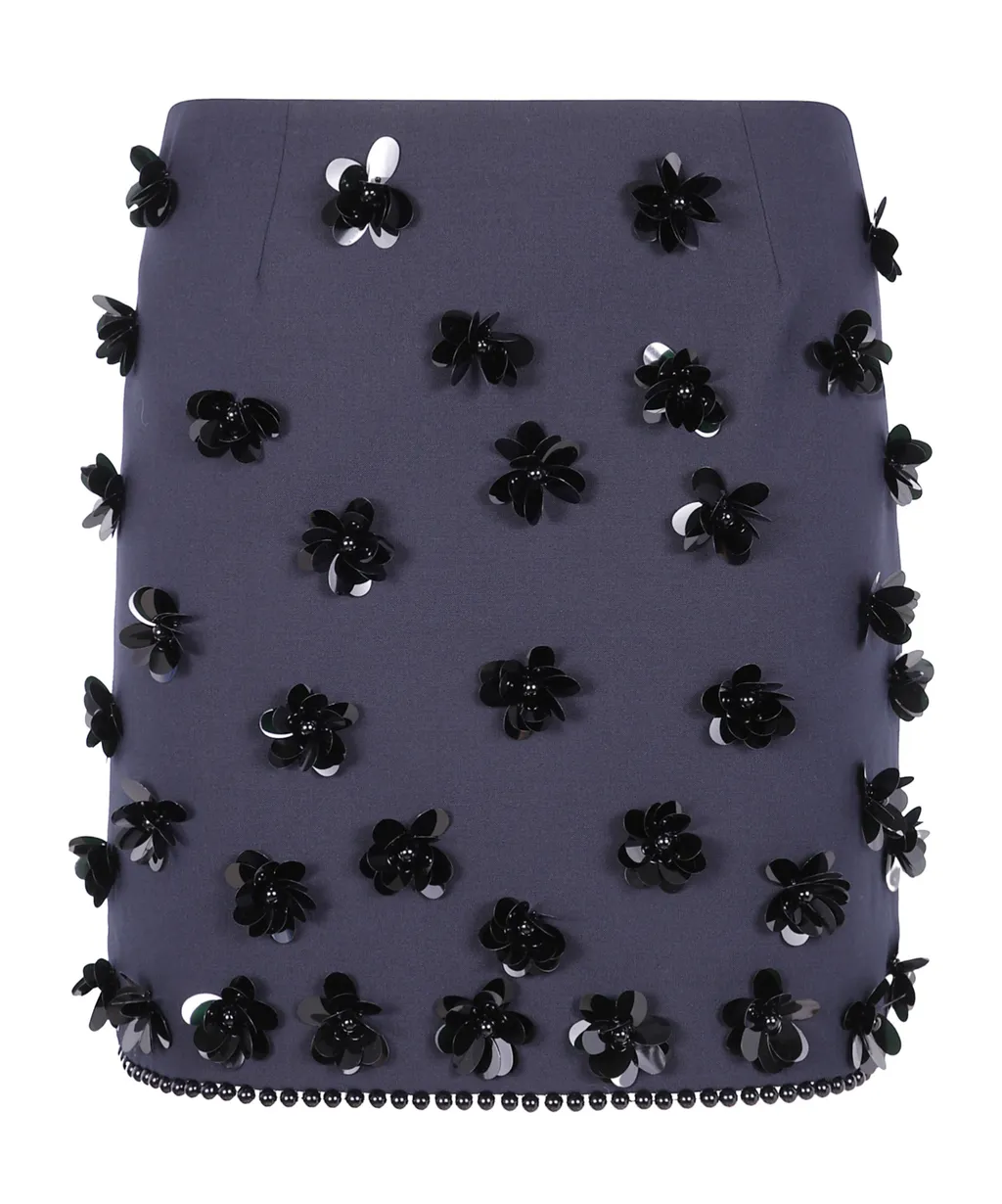 Embroidered Mini Skirt