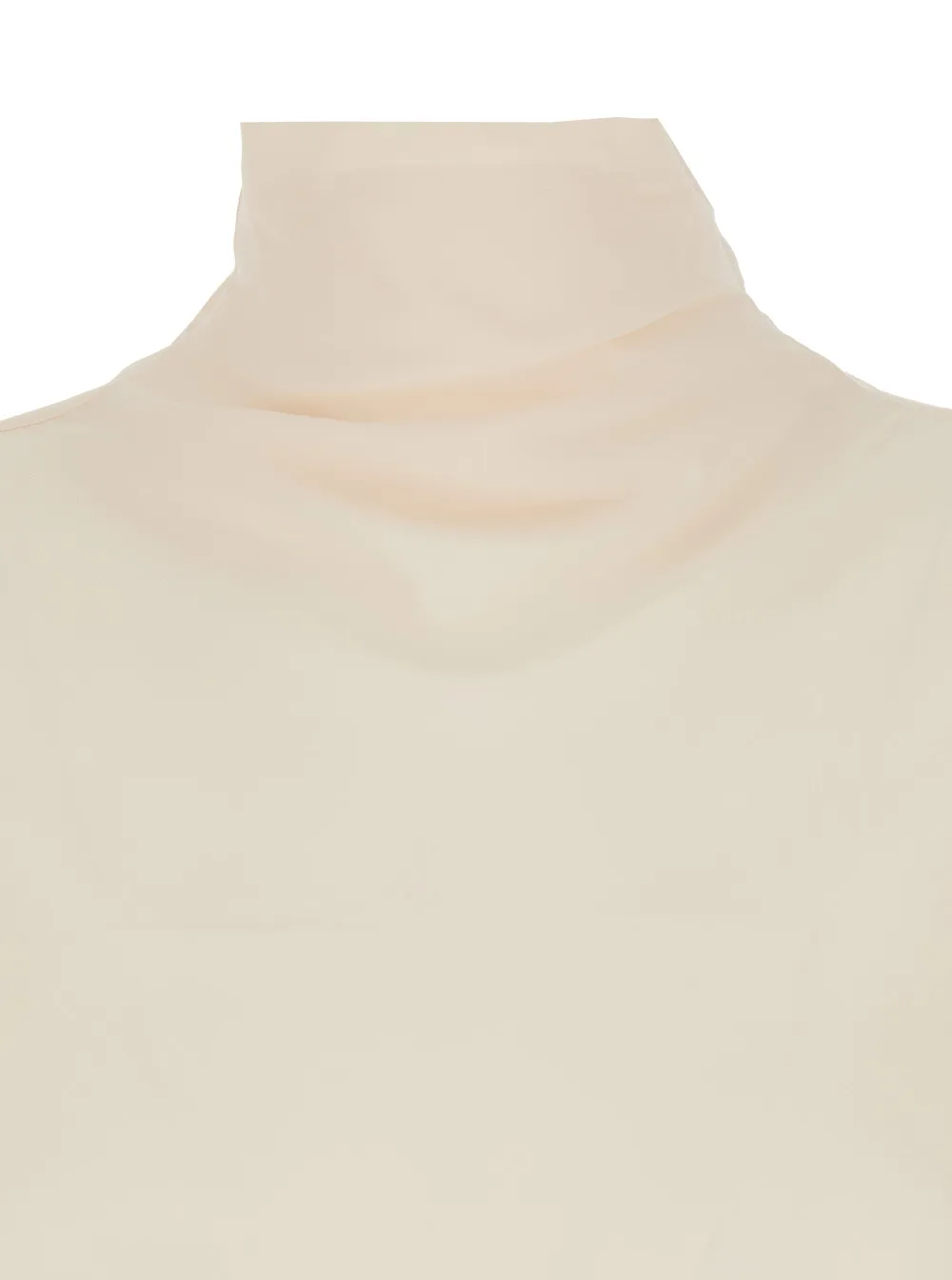 High-Neck Flared Blouse