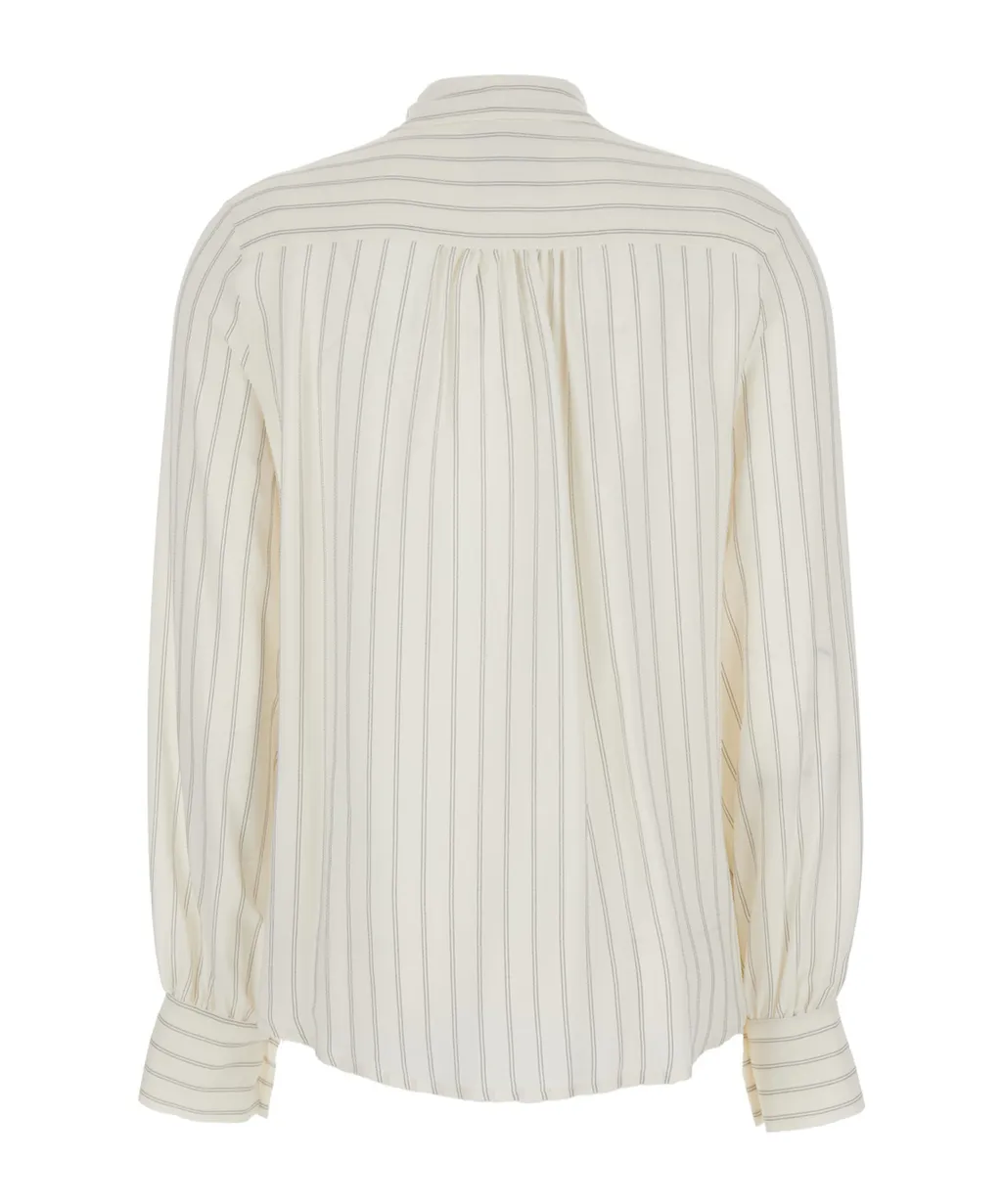 Striped Tie-Front Shirt