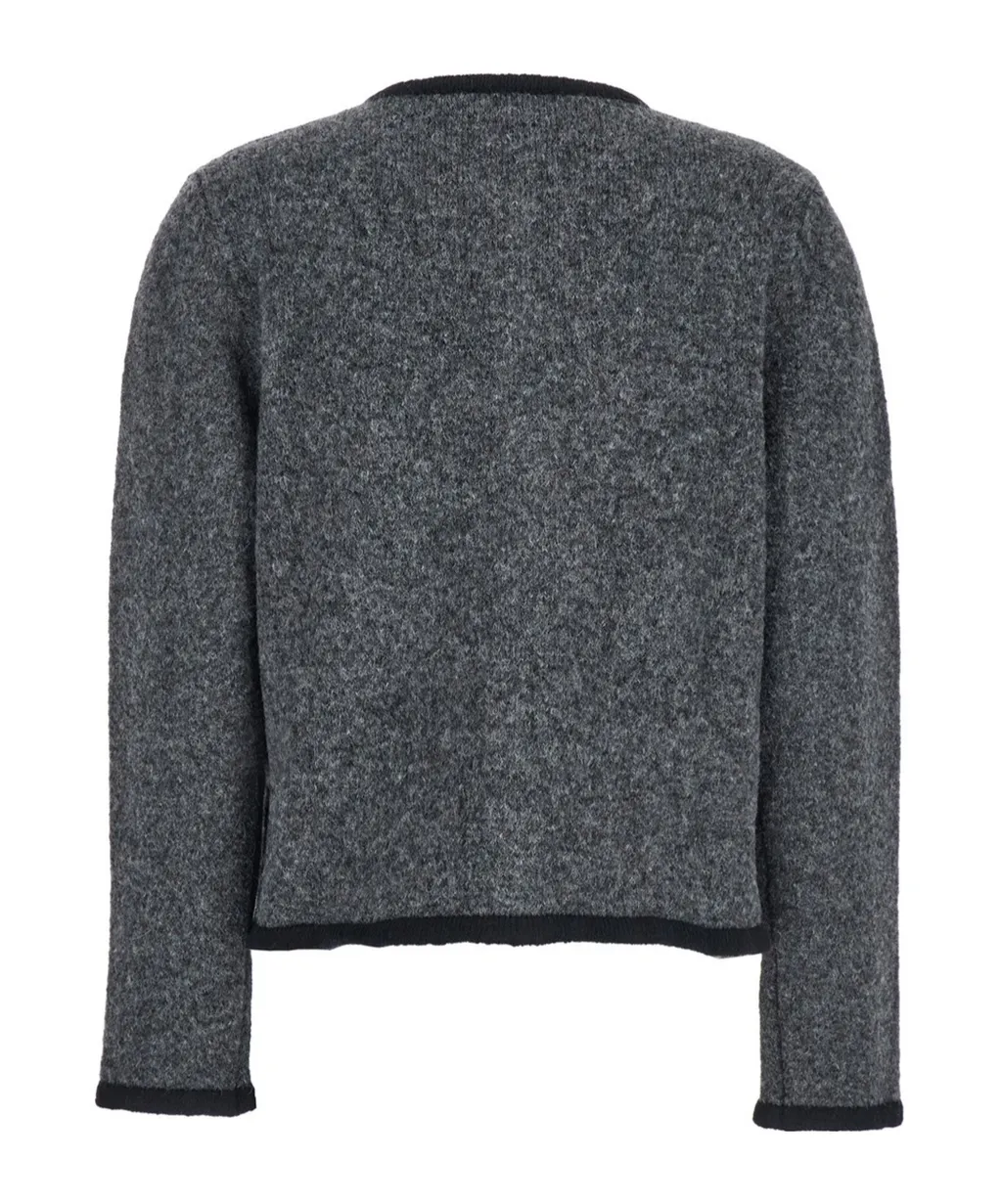 Round-Neck Long-Sleeve Knitted Sweater