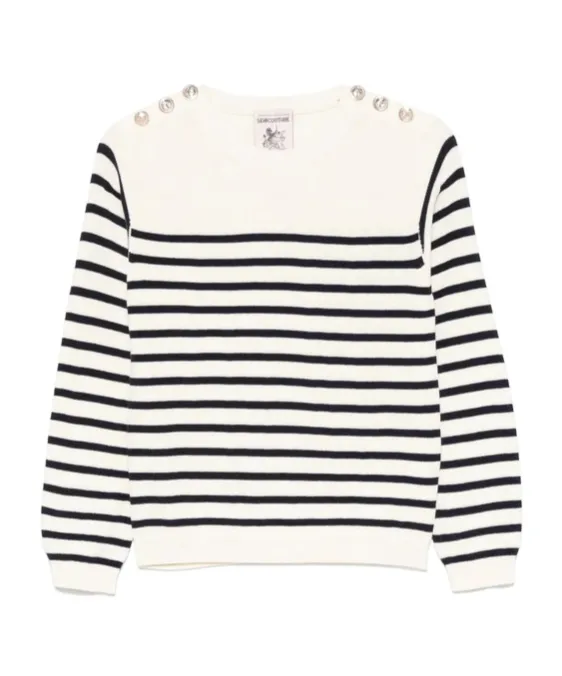 Striped Long-Sleeved Sweater