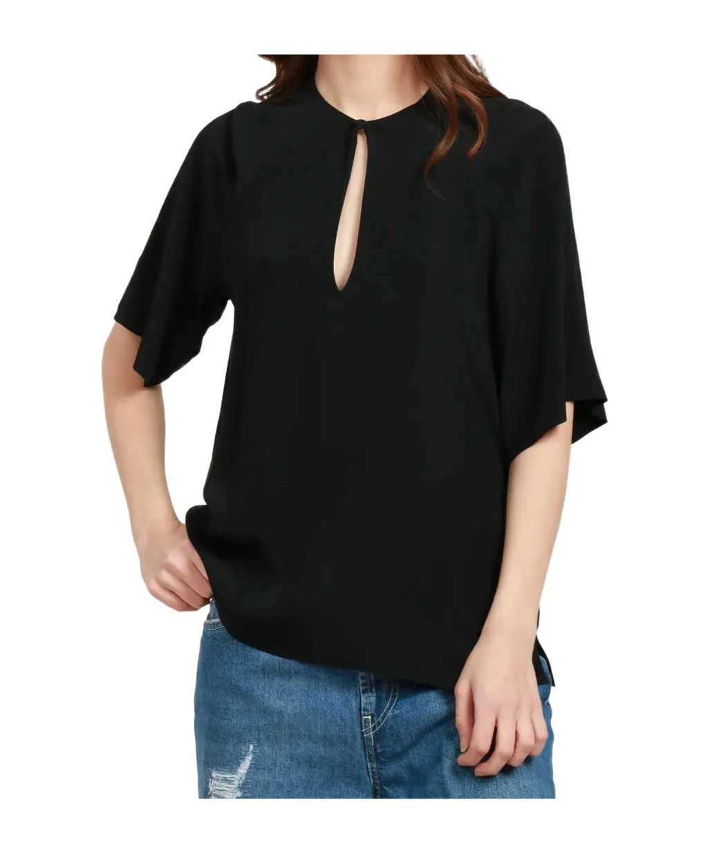Keyhole-Neckline Top