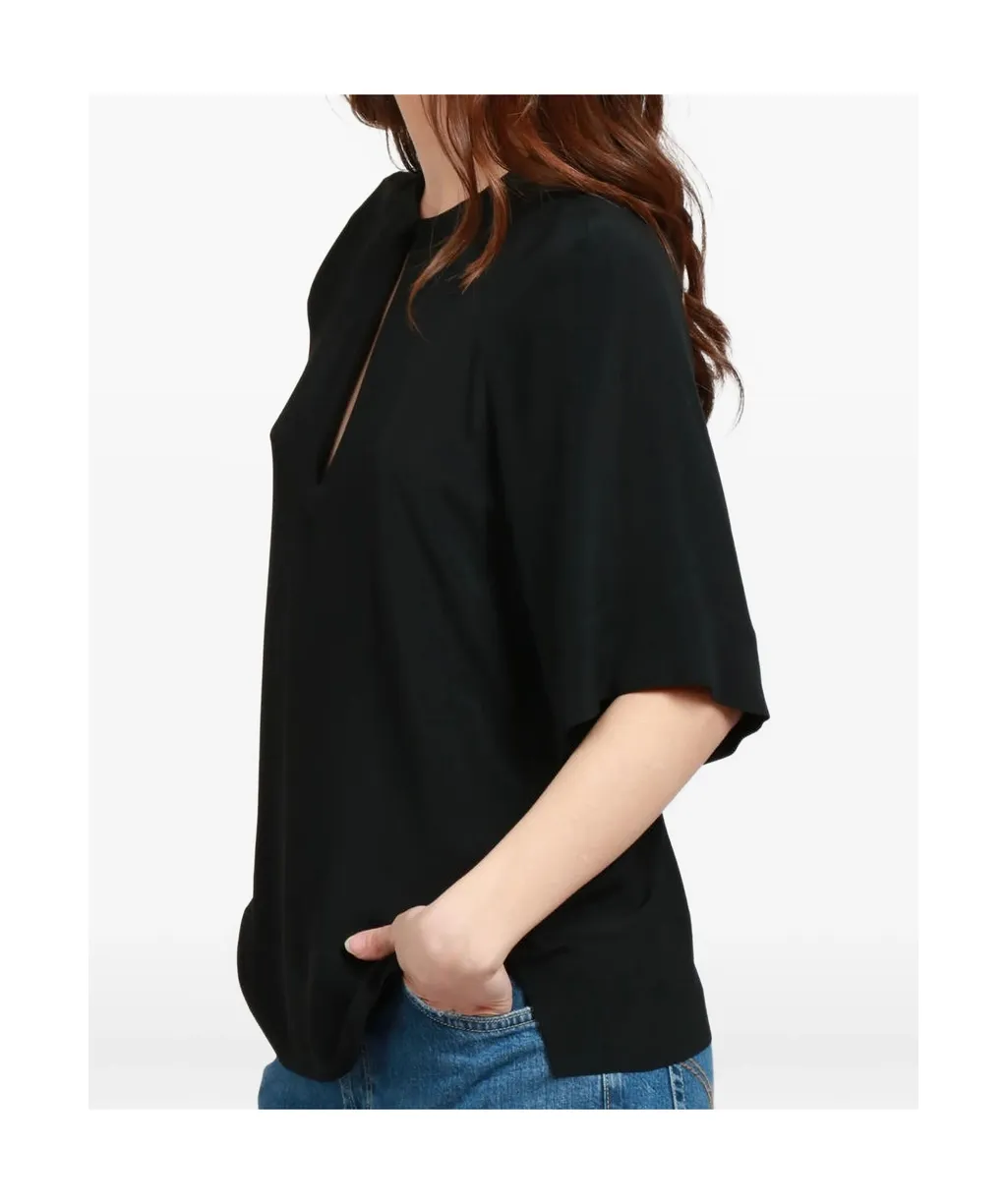 Keyhole-Neckline Top